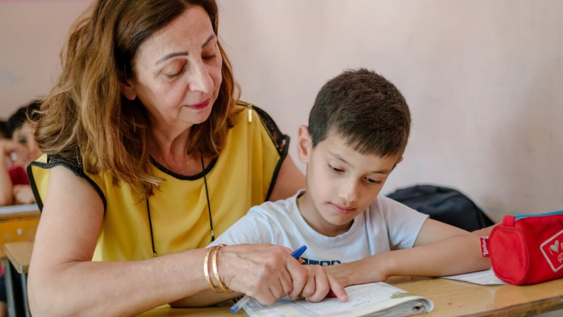 Caritas International Belgique Ecole des devoirs pour enfants à risque libanais et réfugiés (Sud du Liban)