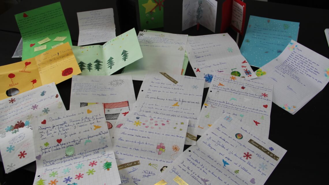 Caritas International België Kerstmis op de vlucht: prachtige brieven zijn vertrokken richting Libanon!