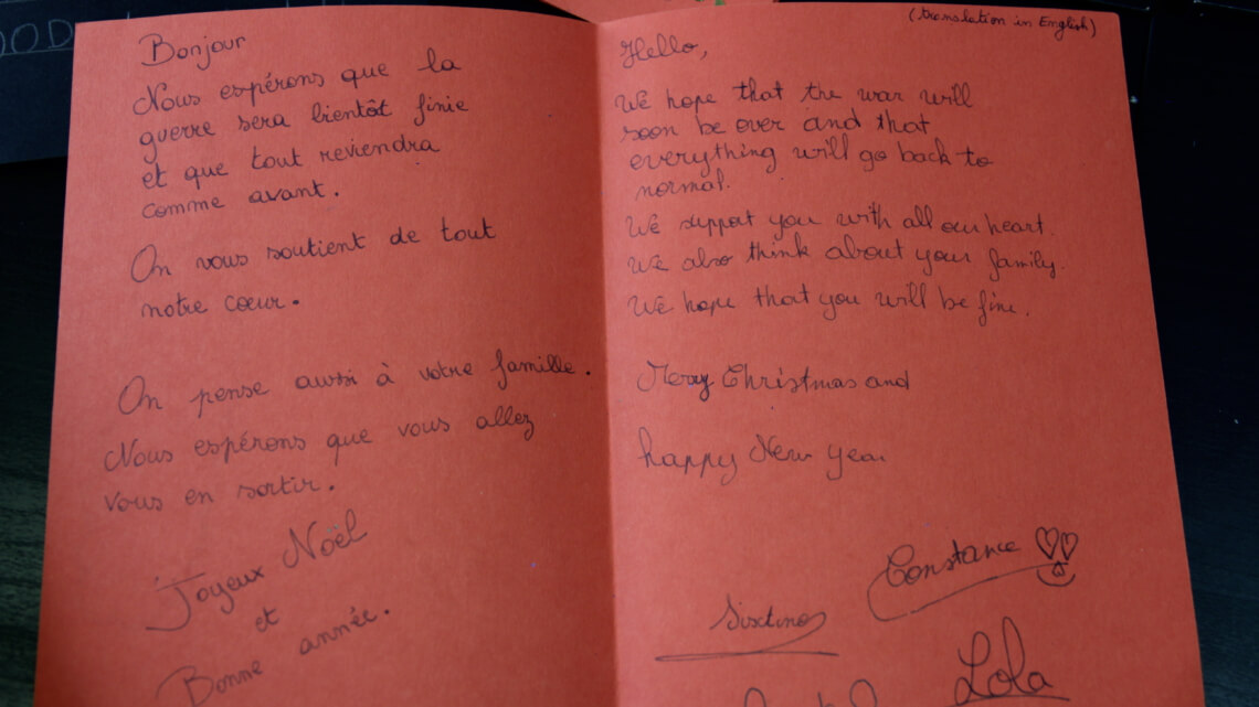 Caritas International België Kerstmis op de vlucht: prachtige brieven zijn vertrokken richting Libanon!