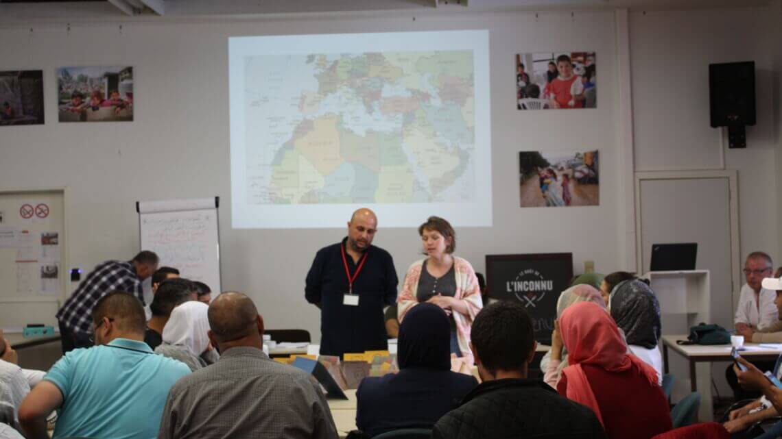Caritas International België Collectief atelier voor hervestigde Syriërs: “We moeten elkaar respecteren.”