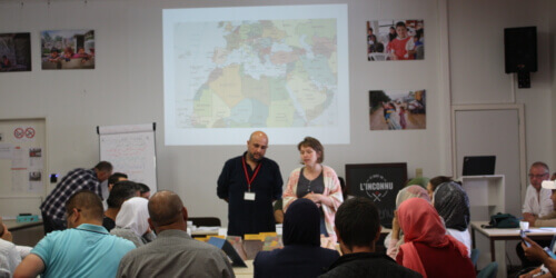 Caritas International België Collectief atelier voor hervestigde Syriërs: “We moeten elkaar respecteren.”