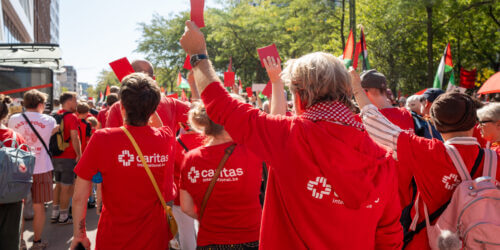 Caritas International België Nationale mobilisatie voor Gaza
